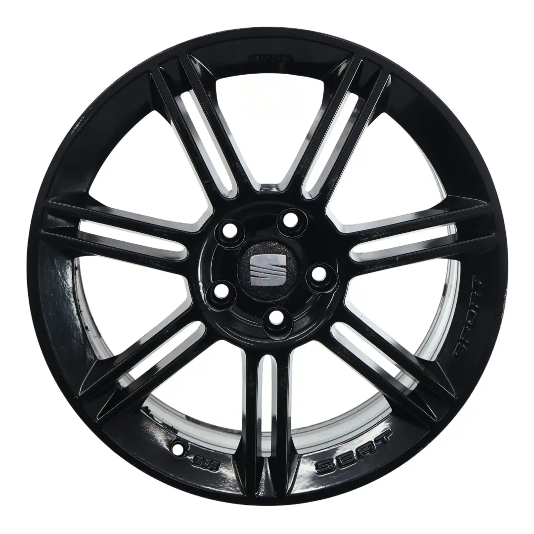 Seat Leon FR 1P Llanta De Aleación Negra 18" 7.5J ET:51 - SKU 5P8071490-2 - Número de pieza 5P8071490