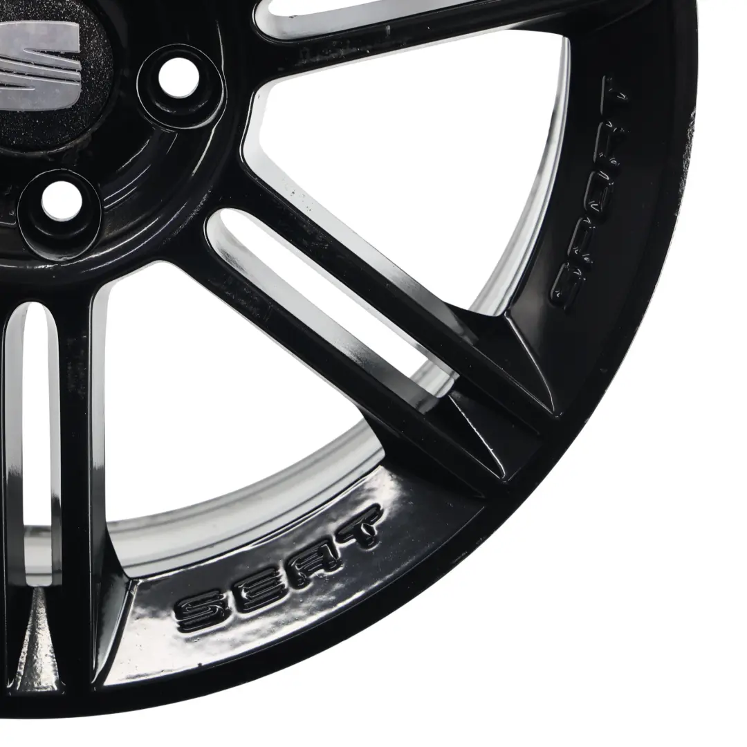 1P Black Wheel Alloy Rim 18" 7.5J ET:51 to Seat Leon FR with Part number 5P8071490 Seat Leon FR 1P Black Wheel Alloy Rim 18" 7.5J ET:51 - SKU 5P8071490-2 - Part number 5P8071490