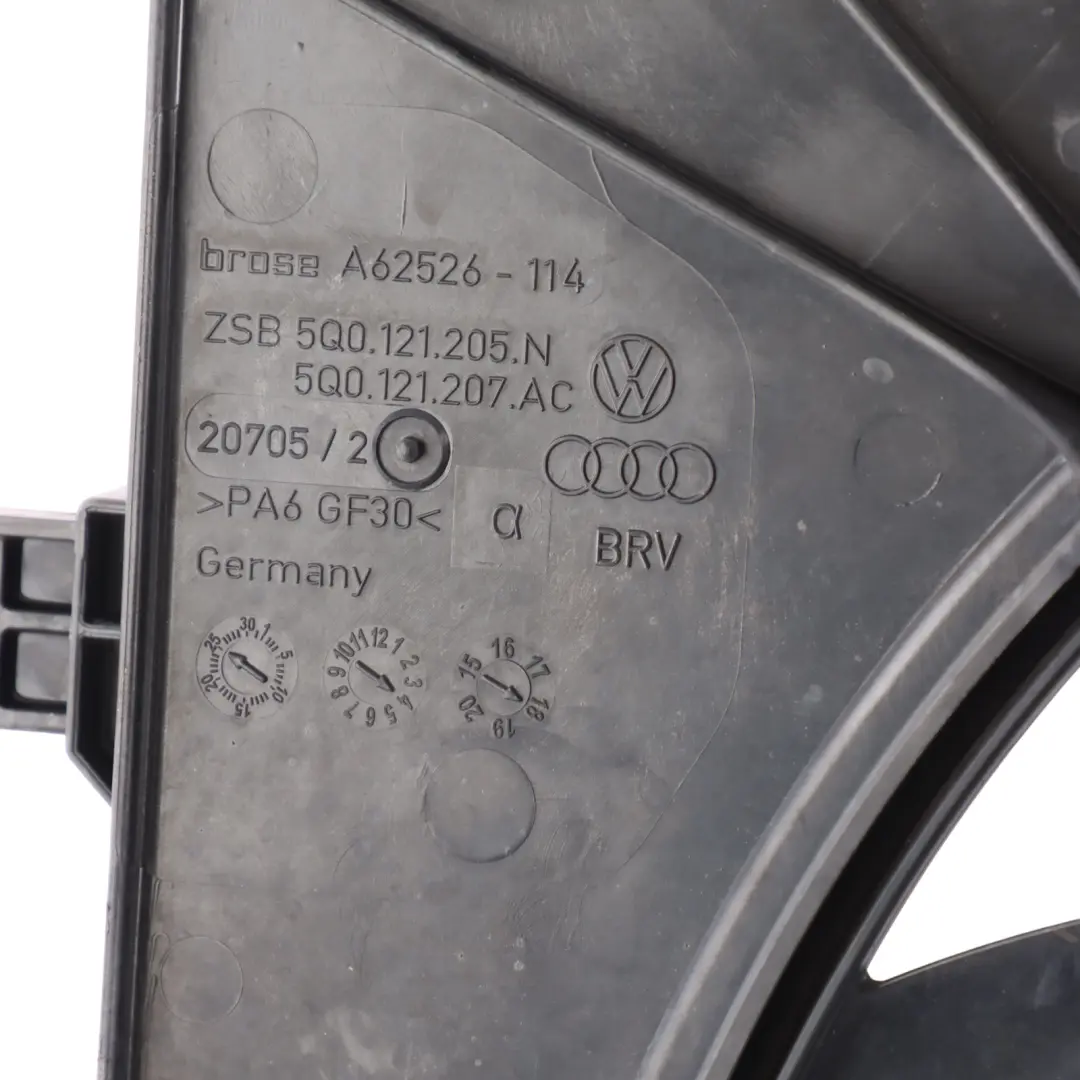 5F Mk3 Golf Mk7 Radiator Fan Shroud Brose Motor Petrol to Seat Leon with Part number 5Q0121205N Seat Leon 5F Mk3 Golf Mk7 Radiator Fan Shroud Brose Motor Petrol - SKU 5Q0121205N - Part number 5Q0121205N