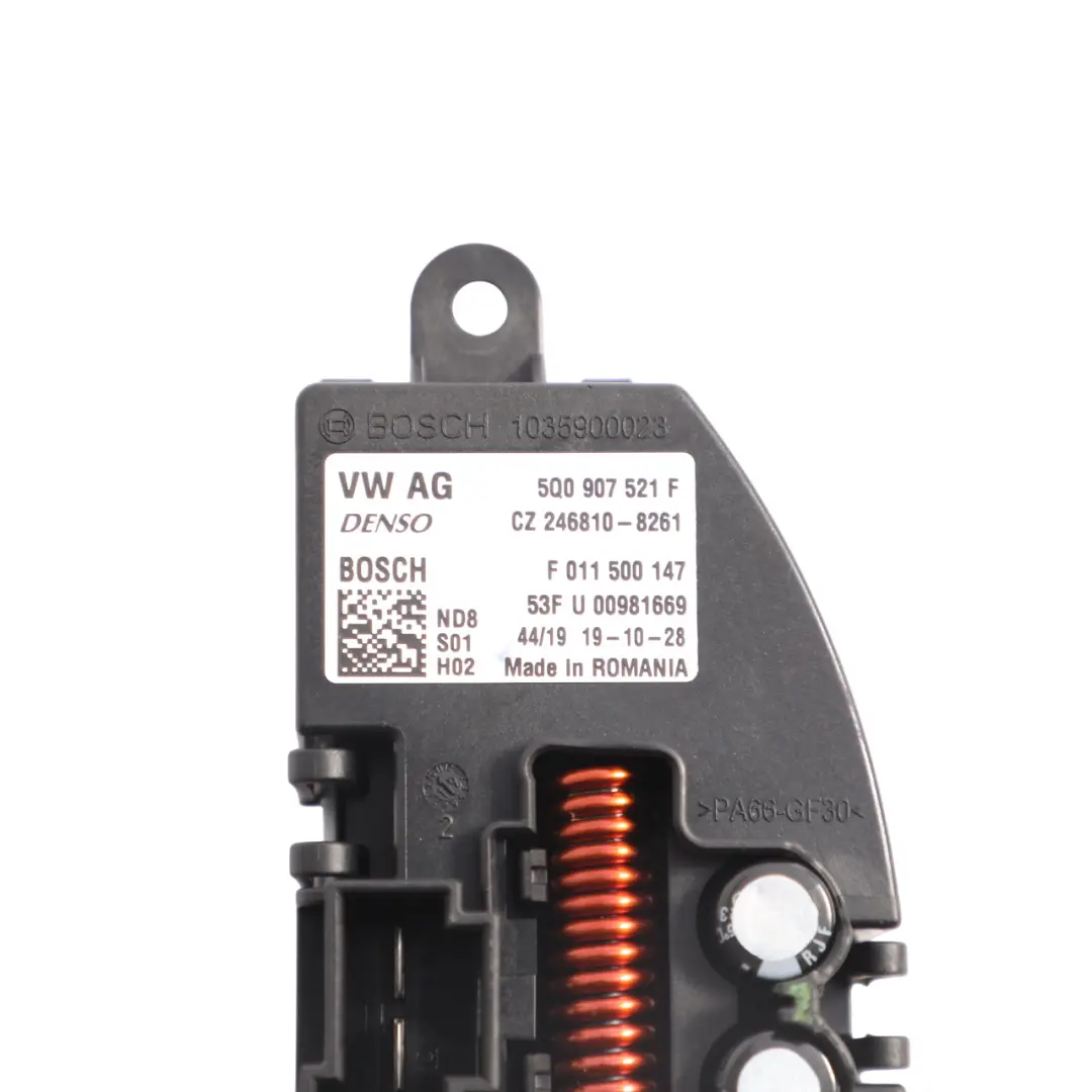 Ventilador Calefacción Resistor Regulador para Seat Ateca Motor con número de pieza 5Q0907521F Seat Ateca Motor Ventilador Calefacción Resistor Regulador - SKU 5Q0907521F - Número de pieza 5Q0907521F