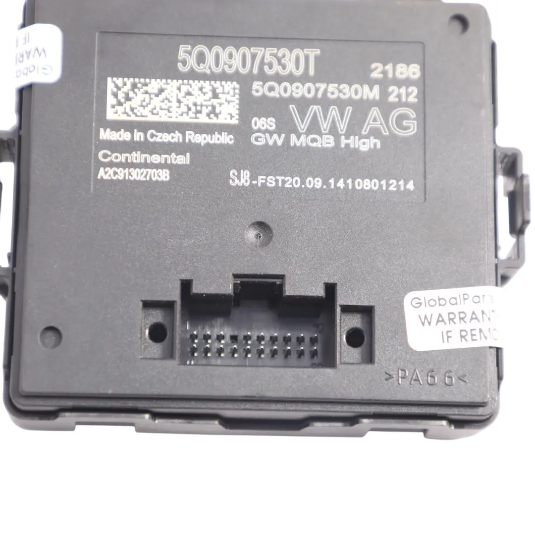 Módulo Control Gateway ECU para Volkswagen Golf SV Mk7 Audi A3 8V con número de pieza 5Q0907530T Volkswagen Golf SV Mk7 Audi A3 8V Módulo Control Gateway ECU - SKU 5Q0907530T - Número de pieza 5Q0907530T