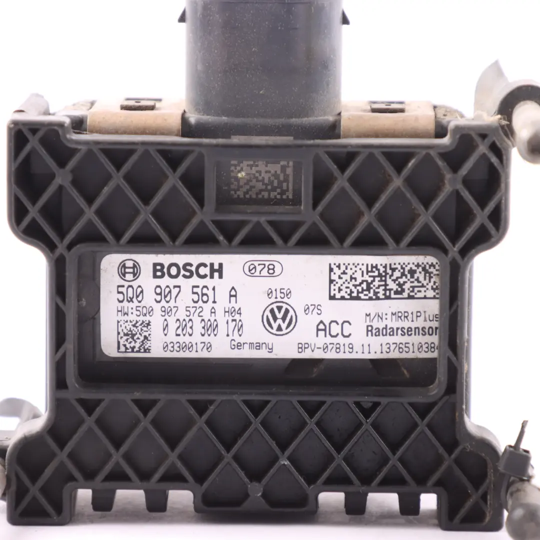 Volkswagen Golf MK7 Front Radar Distance Control Unit With Bracket - SKU 5Q0907561A - Part number 5Q0907561A