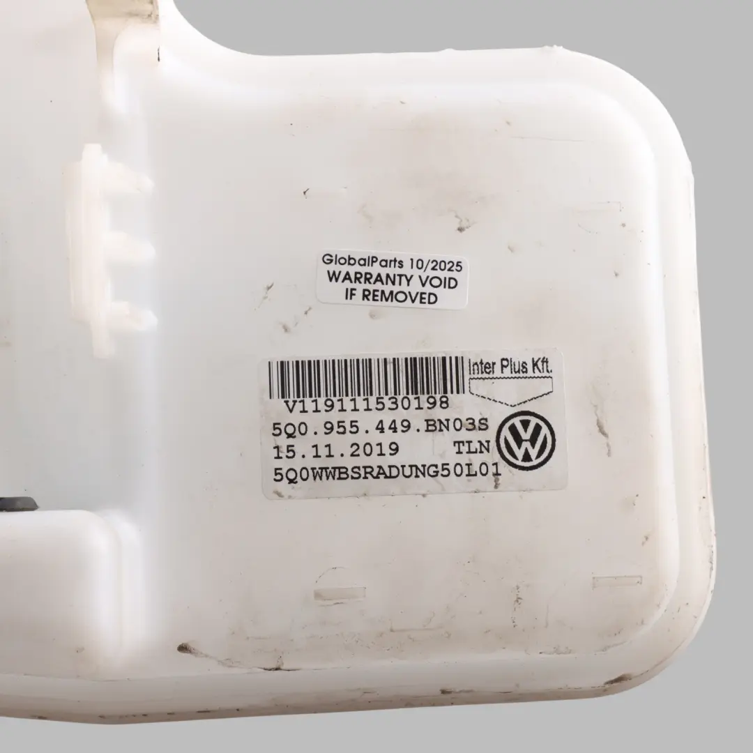 Windshield Windscreen Washer Fluid Reservoir Bottle Tank to Seat Ateca with Part number 5Q0955449BN Seat Ateca Windshield Windscreen Washer Fluid Reservoir Bottle Tank - SKU 5Q0955449BN - Part number 5Q0955449BN