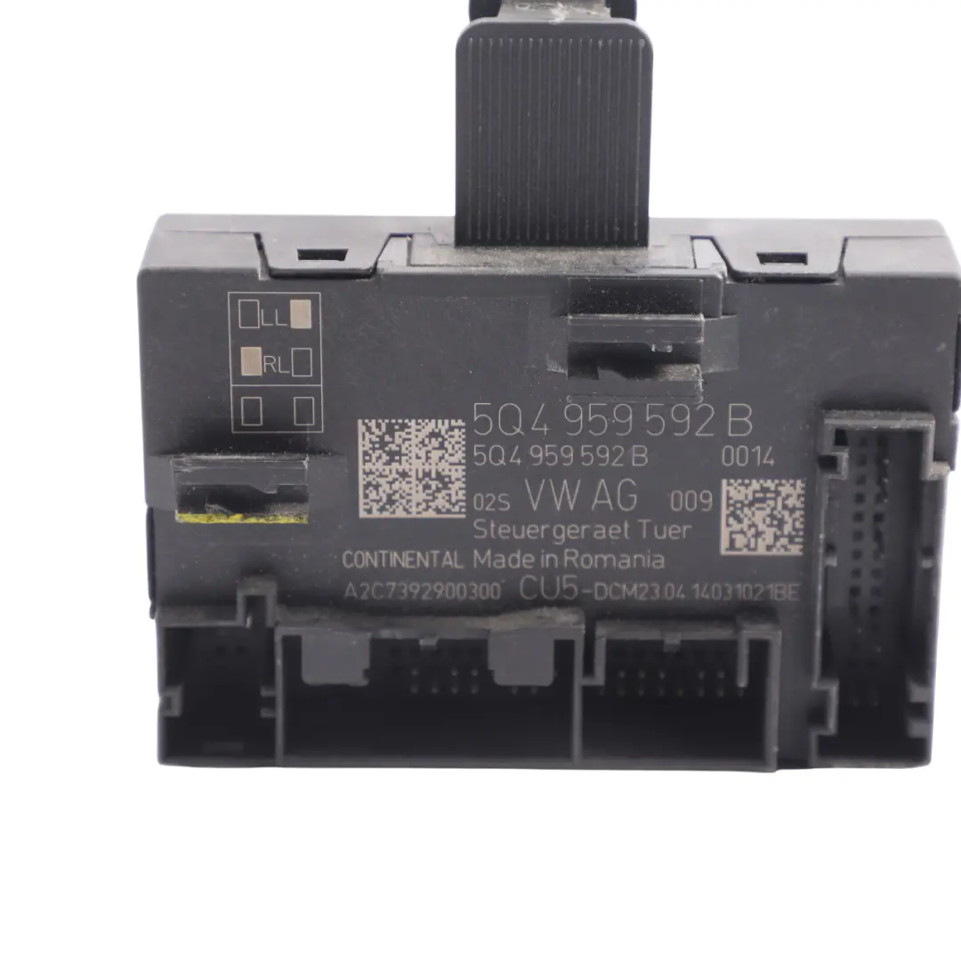 Mk3 Door Module Control Unit Front Passenger's Side Door to Seat Leon with Part number 5Q4959592B Seat Leon Mk3 Door Module Control Unit Front Passenger's Side Door - SKU 5Q4959592B - Part number 5Q4959592B