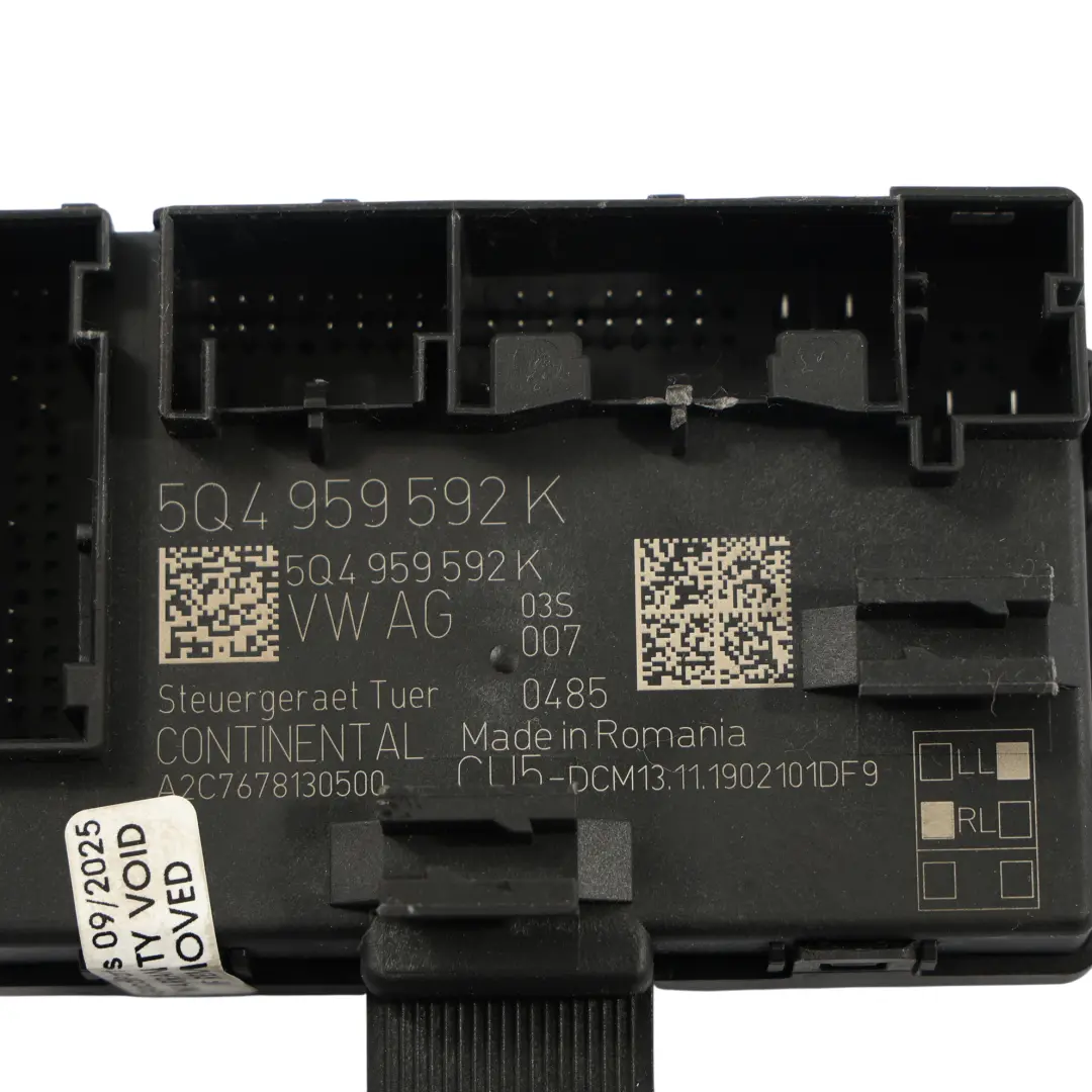 Door Module Control Unit Front Passenger's Side Door to Seat Ateca with Part number 5Q4959592K Seat Ateca Door Module Control Unit Front Passenger's Side Door - SKU 5Q4959592K - Part number 5Q4959592K