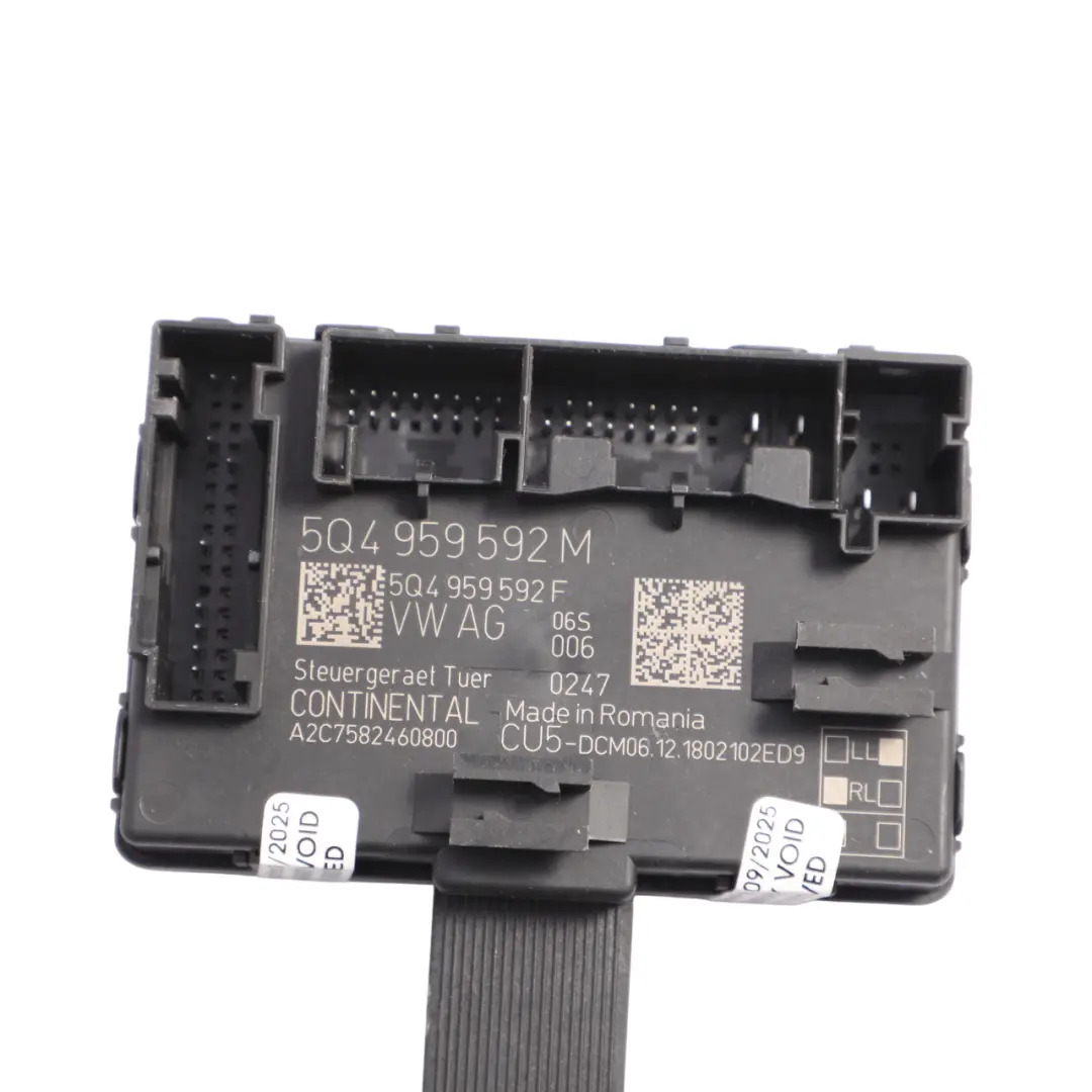 MK3 Steuergerät Tür Modul Vorne Beifahrerseite für Seat Leon mit Teilenummer 5Q4959592M Seat Leon MK3 Steuergerät Tür Modul Vorne Beifahrerseite - SKU 5Q4959592M - Teilenummer 5Q4959592M