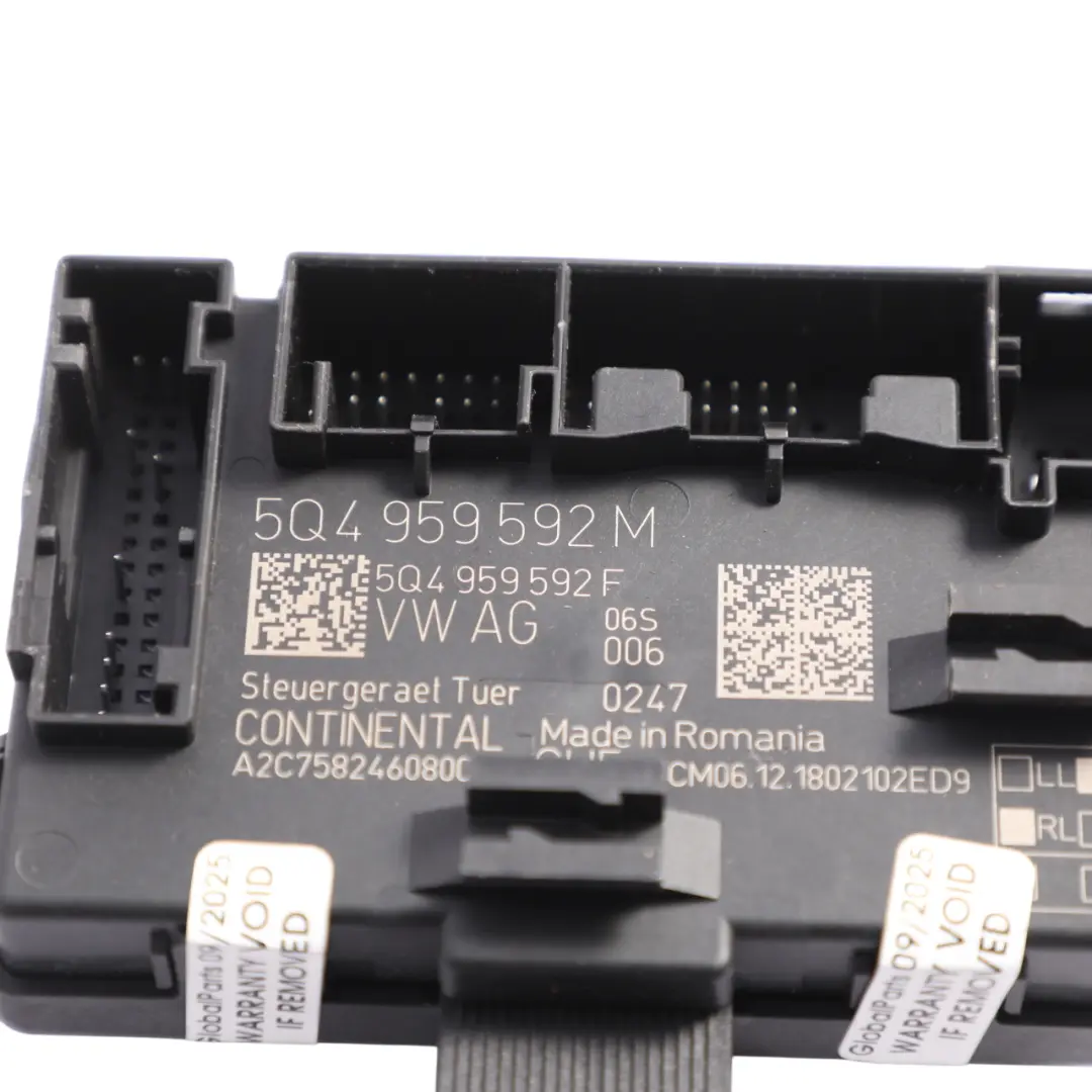 Seat Leon MK3 Steuergerät Tür Modul Vorne Beifahrerseite - SKU 5Q4959592M - Teilenummer 5Q4959592M