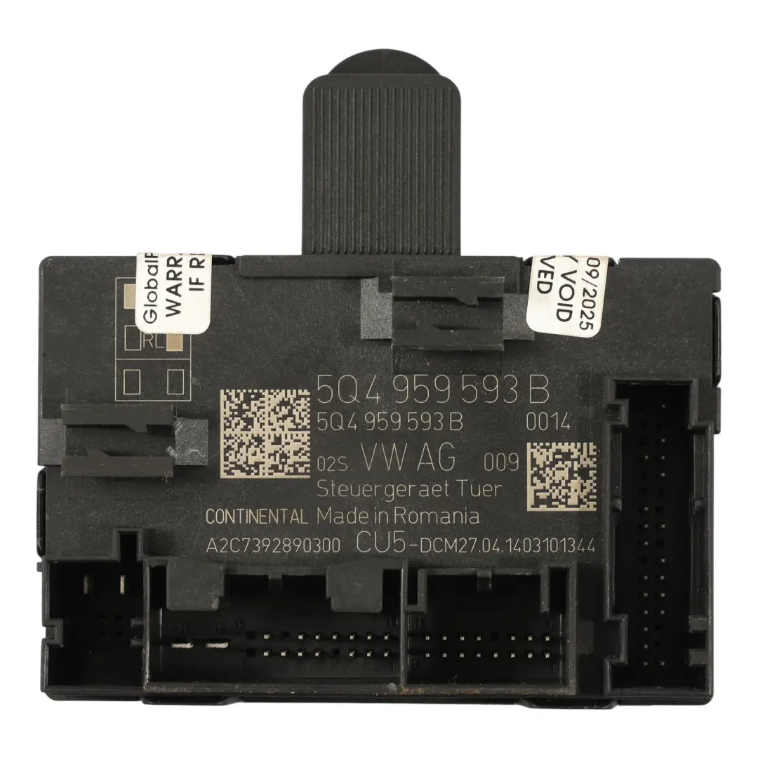 Seat Leon Mk3 5F Tür Modul Steuergerät Vordere Fahrerseite Tür - SKU 5Q4959593B - Teilenummer 5Q4959593B