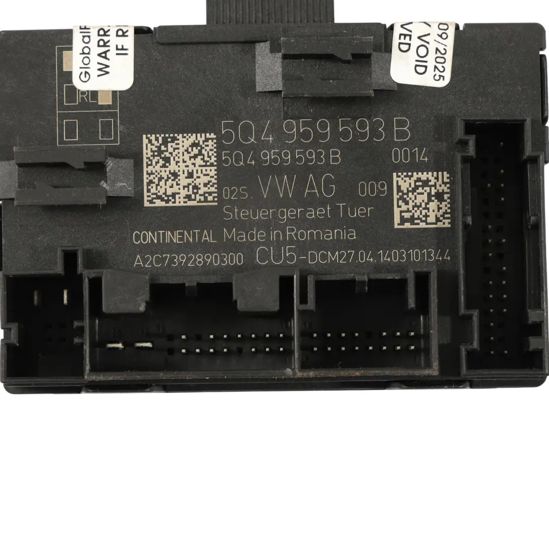 Mk3 5F Control Módulo Puerta Delantera Lado Conductor para Seat Leon con número de pieza 5Q4959593B Seat Leon Mk3 5F Control Módulo Puerta Delantera Lado Conductor - SKU 5Q4959593B - Número de pieza 5Q4959593B