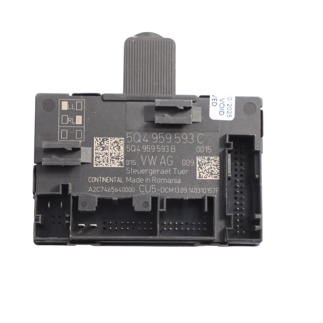 Mk3 Front Door Module Control Unit Driver's Side to Seat Leon with Part number 5Q4959593C Seat Leon Mk3 Front Door Module Control Unit Driver's Side - SKU 5Q4959593C - Part number 5Q4959593C