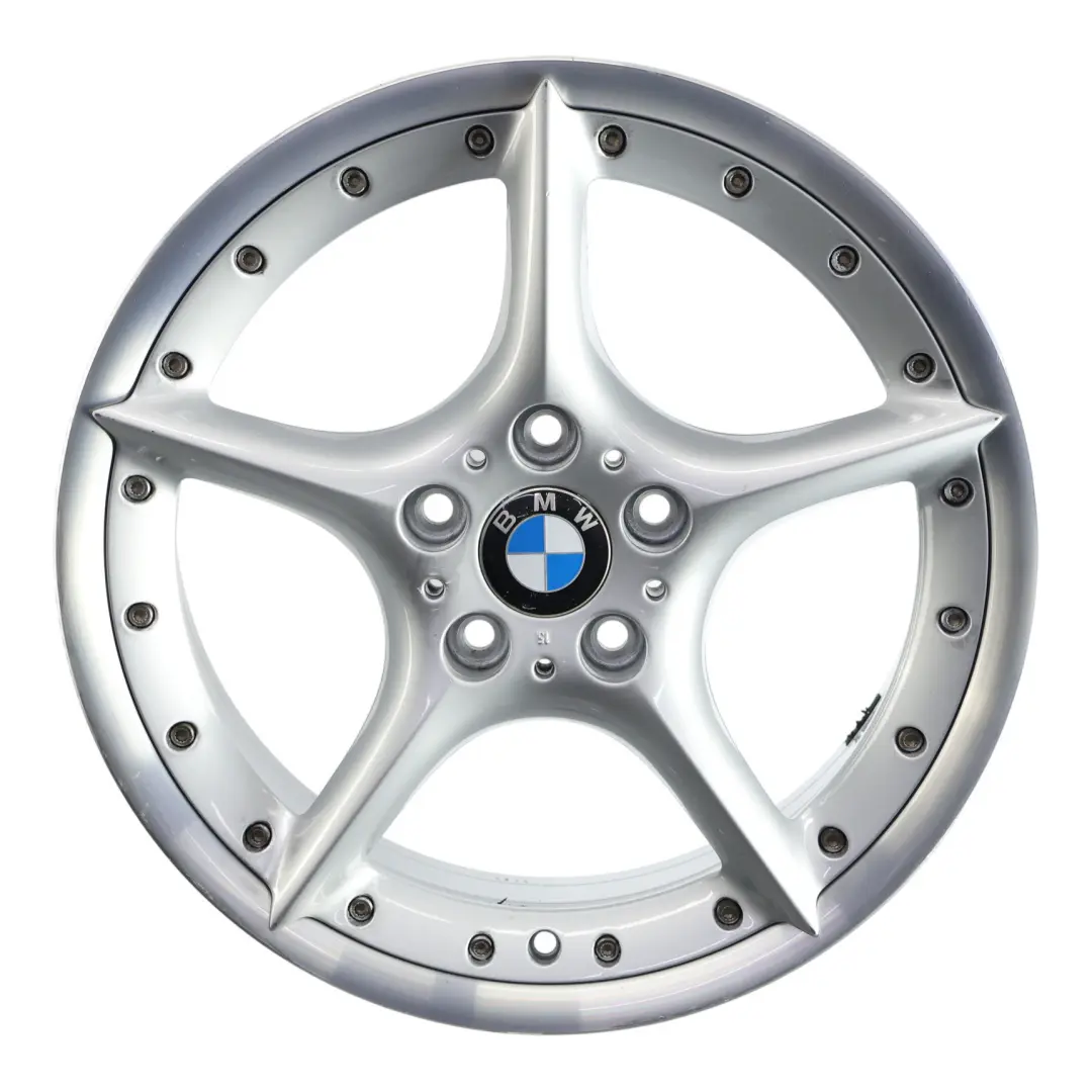 BMW Z4 Series E85 E86 Silver Front Wheel Alloy Rim 18" 8J ET:47 Star Spoke 108 - SKU 6758194-1 - Part number 6758194