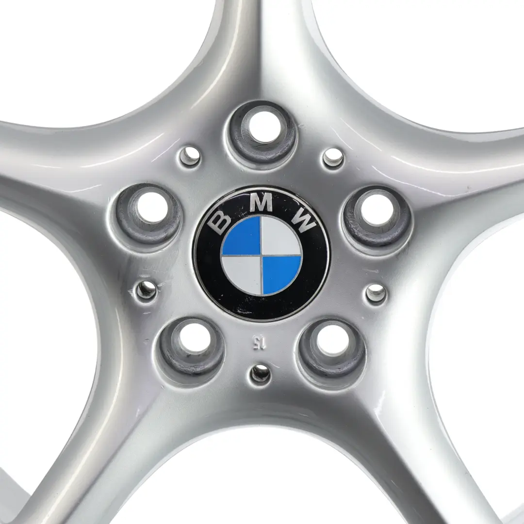 Front Wheel Alloy Rim 18" 8J ET:47 Star Spoke 108 to BMW Z4 Series E85 E86 Silver with Part number 6758194 BMW Z4 Series E85 E86 Silver Front Wheel Alloy Rim 18" 8J ET:47 Star Spoke 108 - SKU 6758194-1 - Part number 6758194