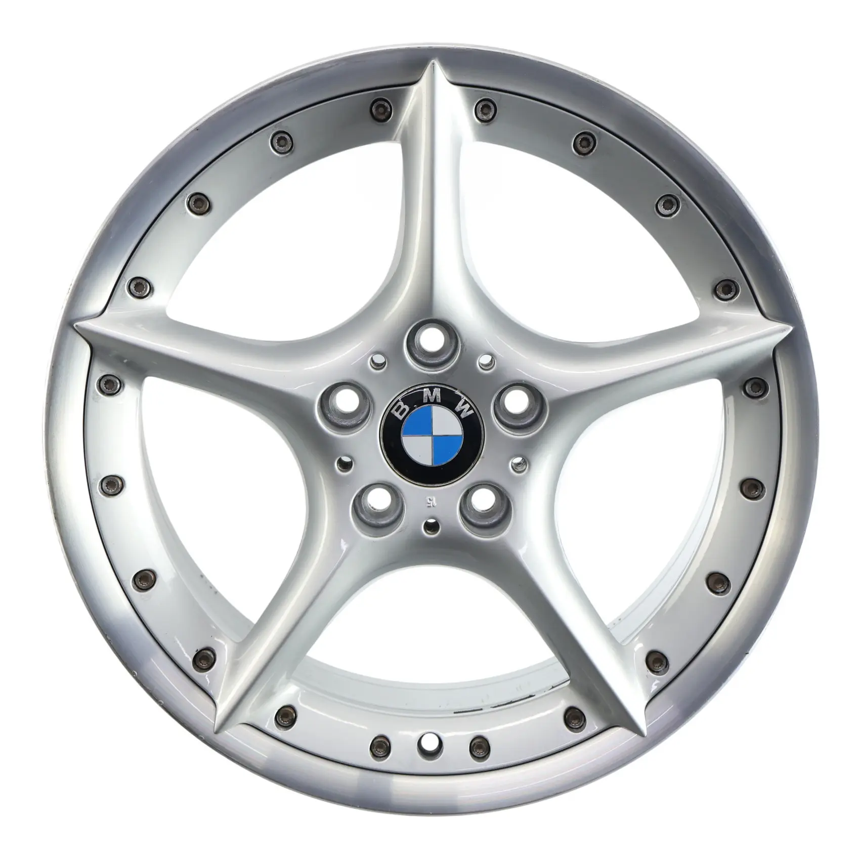 BMW Z4 E85 Argento Cerchio Posteriore Lega 18" 8,5J ET:50 Raggi A Stella 108 BBS
