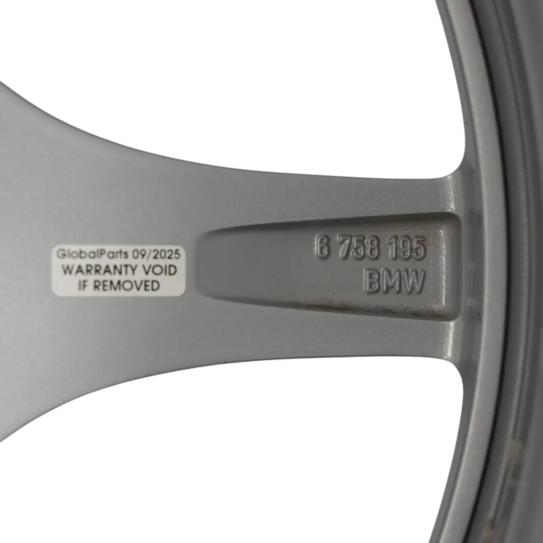 BMW Z4 E85 Silver Rear Wheel Alloy Rim 18" 8,5J ET:50 Star Spoke 108 BBS - SKU 6758195-2 - Part number 6758195