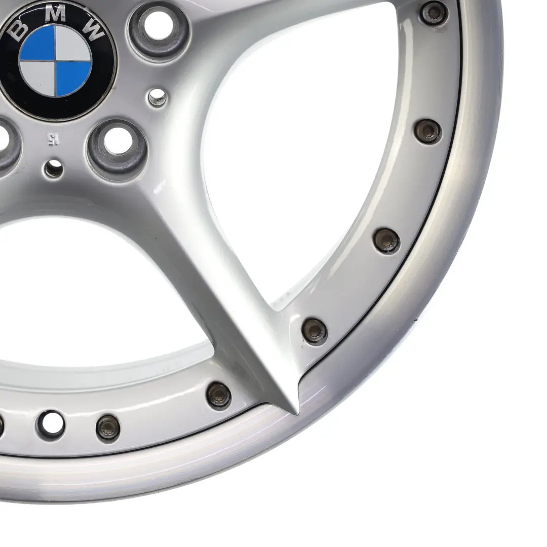 BMW Z4 E85 Silver Rear Wheel Alloy Rim 18" 8,5J ET:50 Star Spoke 108 BBS - SKU 6758195-2 - Part number 6758195