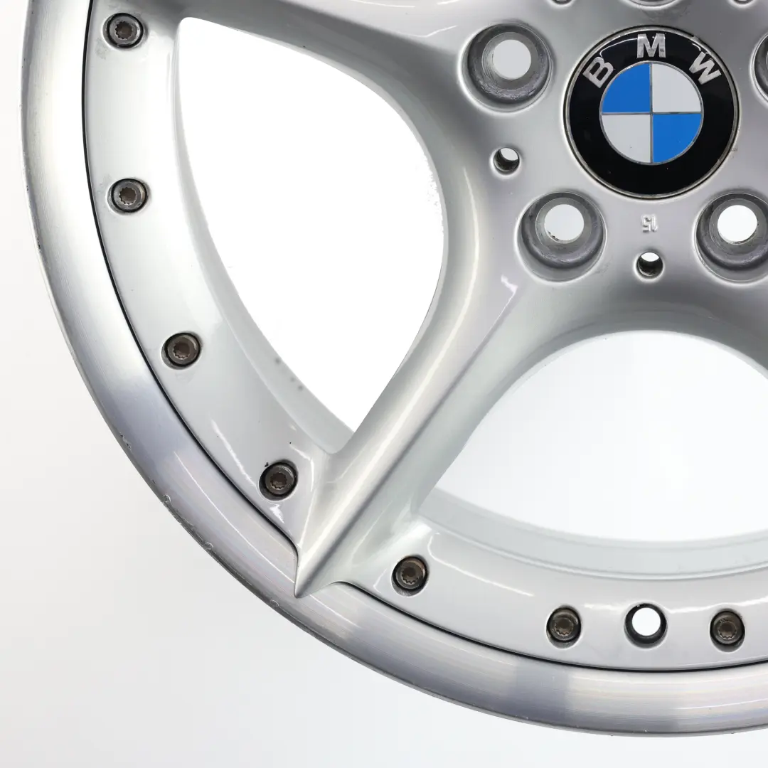 BMW Z4 E85 Silver Rear Wheel Alloy Rim 18" 8,5J ET:50 Star Spoke 108 BBS - SKU 6758195-2 - Part number 6758195