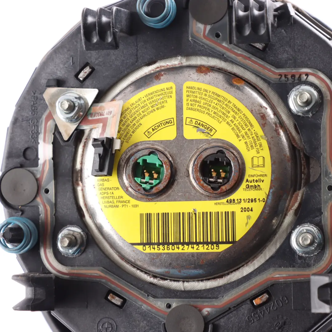 BMW E60 E61 E63 Steering Wheel M-Sport Air Module Driver's Side Black - SKU 6761382 - Part number 6761382