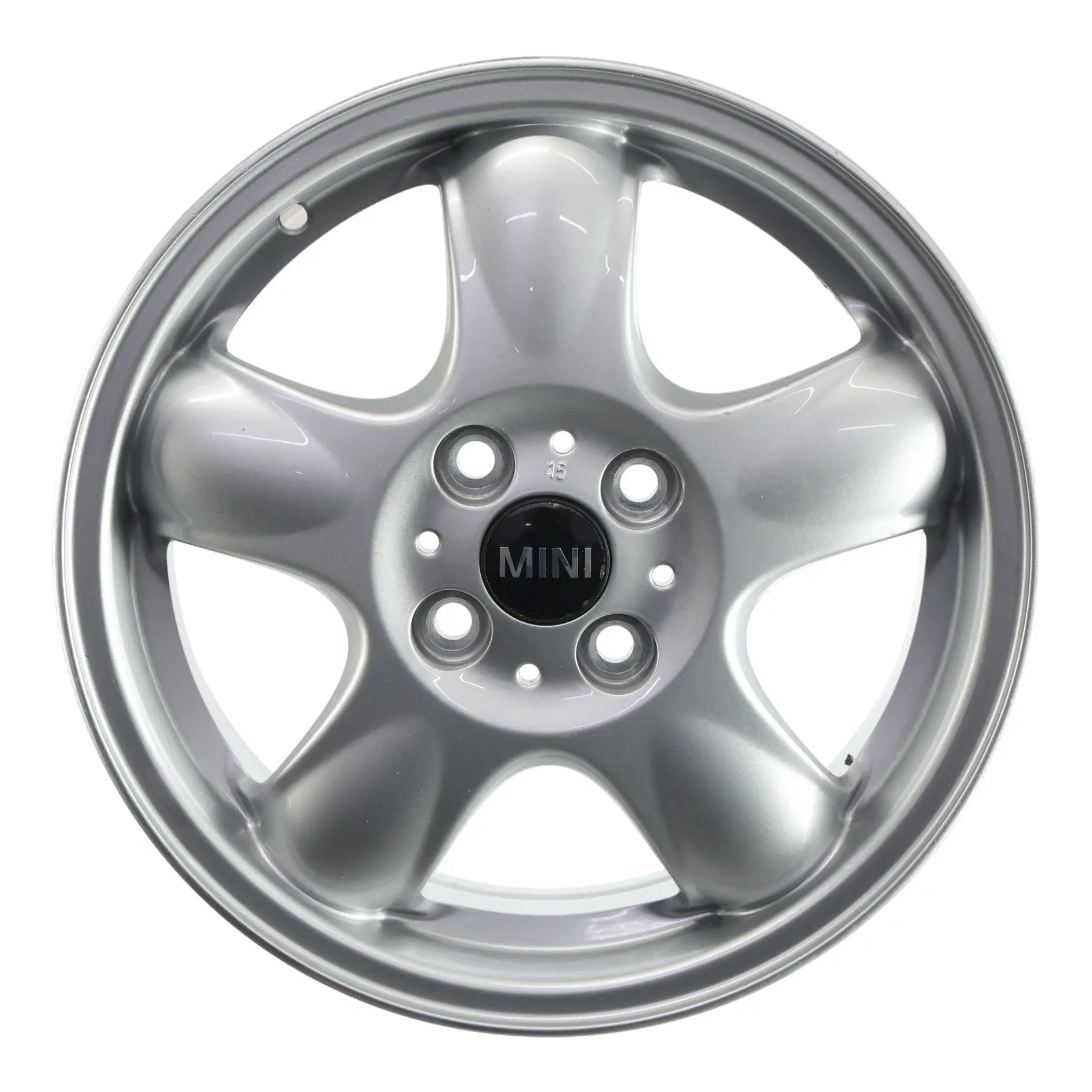 Mini Cooper One R50 R55 R56 Cerchio in Lega Alloy 15" 5-Start Spooler Argentato
