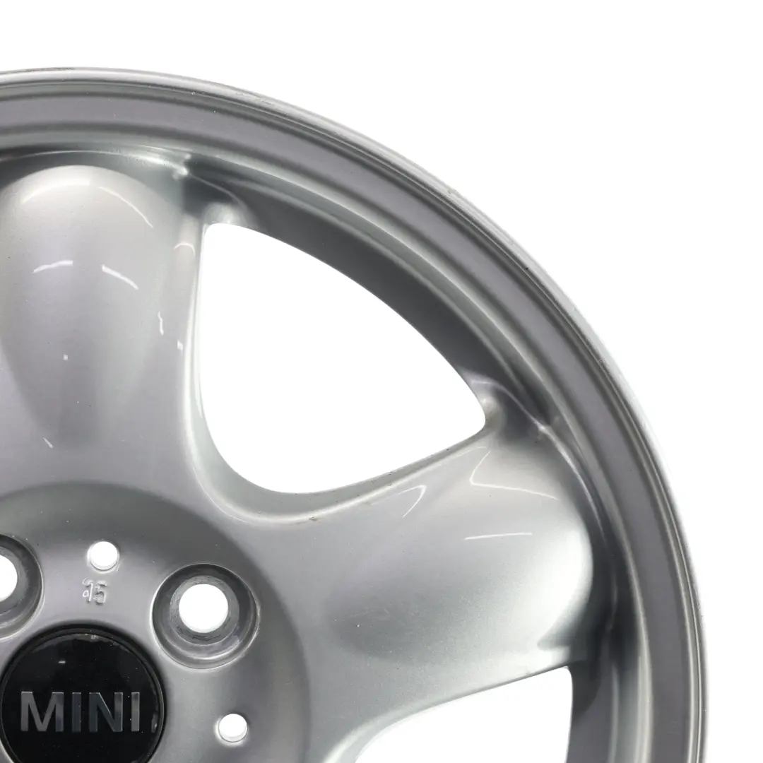 Mini Cooper One R50 R55 R56 Silver Wheel Alloy Rim 15" 5-Start Spooler 100 - SKU 6768498-1 - Part number 6768498
