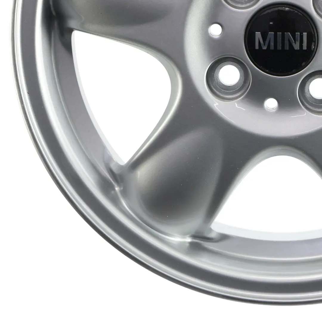 Mini Cooper One R50 R55 R56 Silver Wheel Alloy Rim 15" 5-Start Spooler 100 - SKU 6768498-1 - Part number 6768498