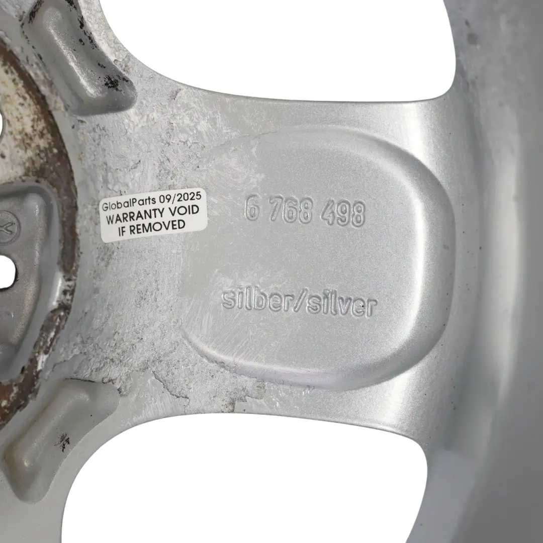 Mini One R50 R55 R56 Jante Alliage Argent 15" 5,5J 5-Start Spooler 100 - SKU 6768498-2 - Numéro de pièce 6768498