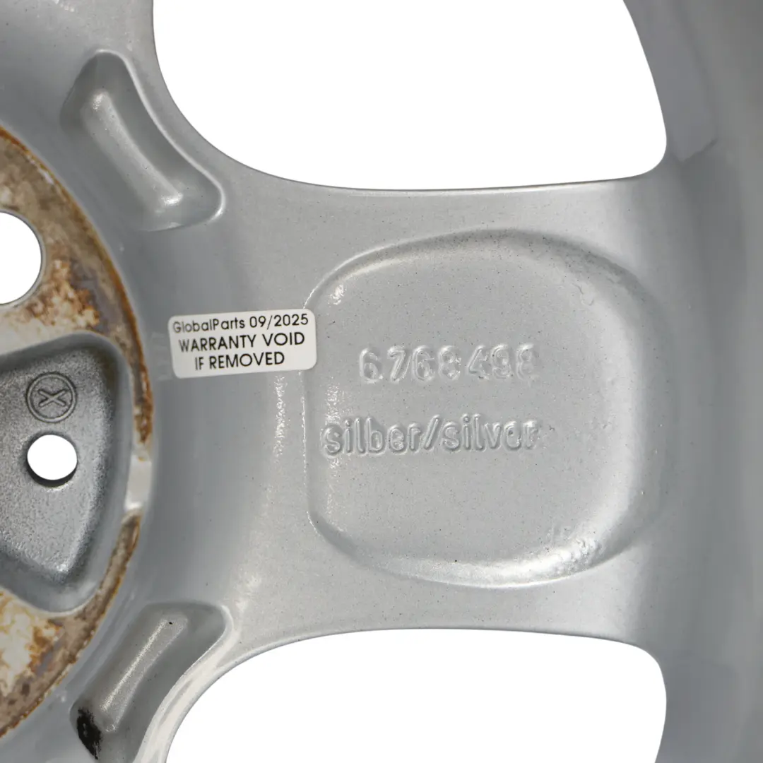 Mini Cooper One R50 R55 R56 Silver Wheel Alloy Rim 15" 5,5J 5-Start Spooler 100 - SKU 6768498-3 - Part number 6768498