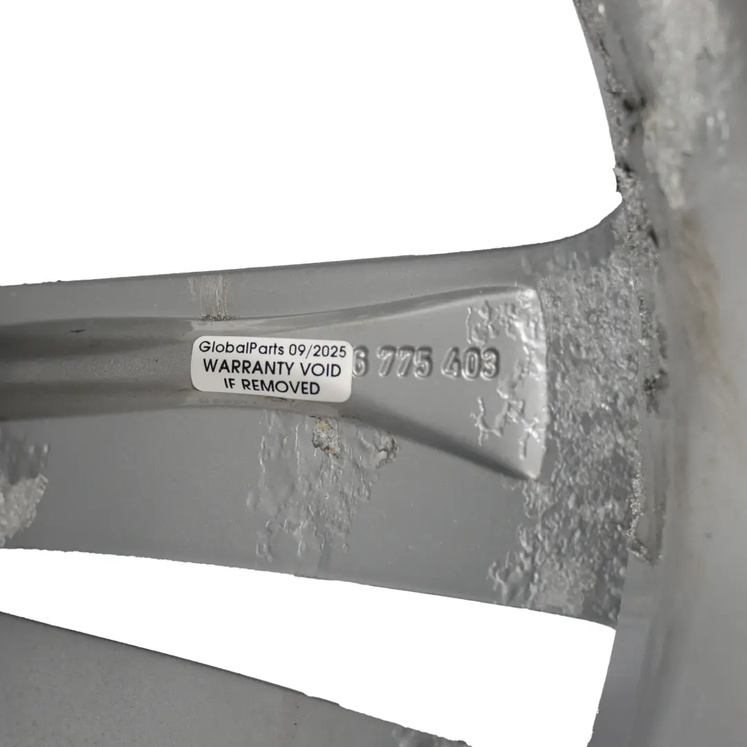 BMW F01 F07 F12 Wheel Rim Alloy Silver 18" Dual Spoke 234 8J ET:30 - SKU 6775403-3 - Part number 6775403