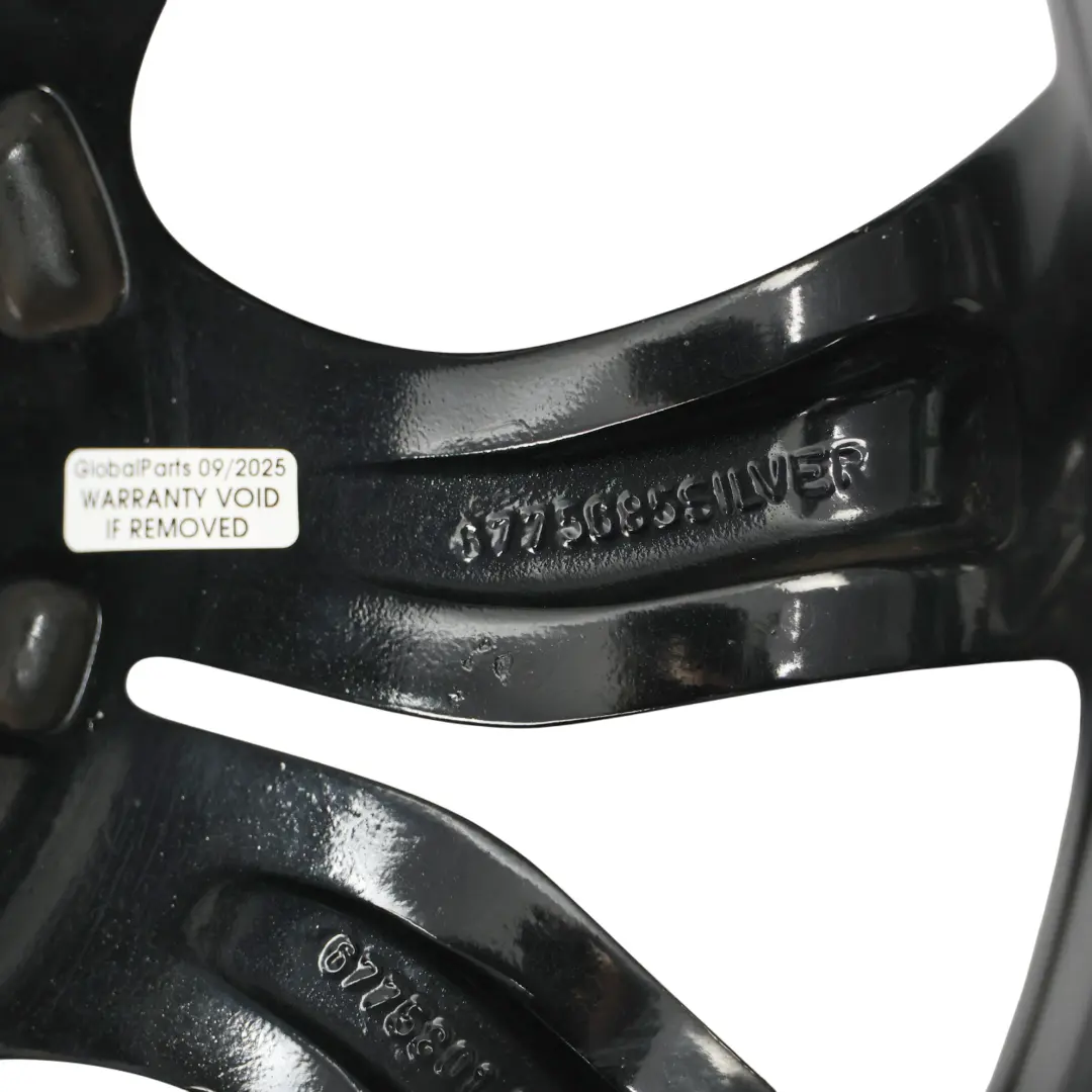 Mini Cooper R50 R55 R56 Cerchio in lega nero 17" 7J ET:48 Raggi fiamma 97 - SKU 6775685-4 - Numero di parte 6775685