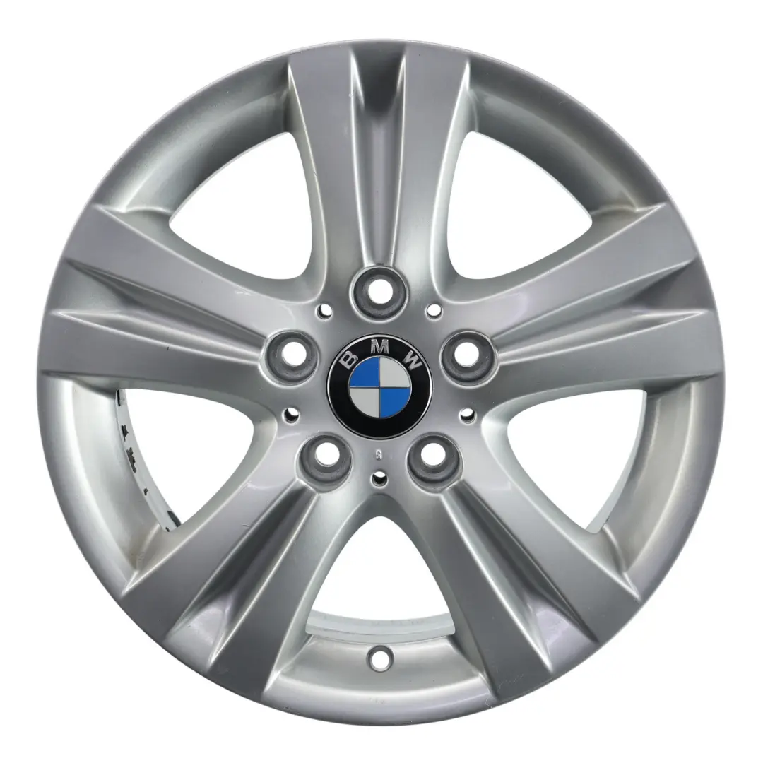 BMW E81 E87 E88 Jante argentée en alliage 16" 7J ET:44 Double Spoke 222 - SKU 6779696-7 - Numéro de pièce 6779696