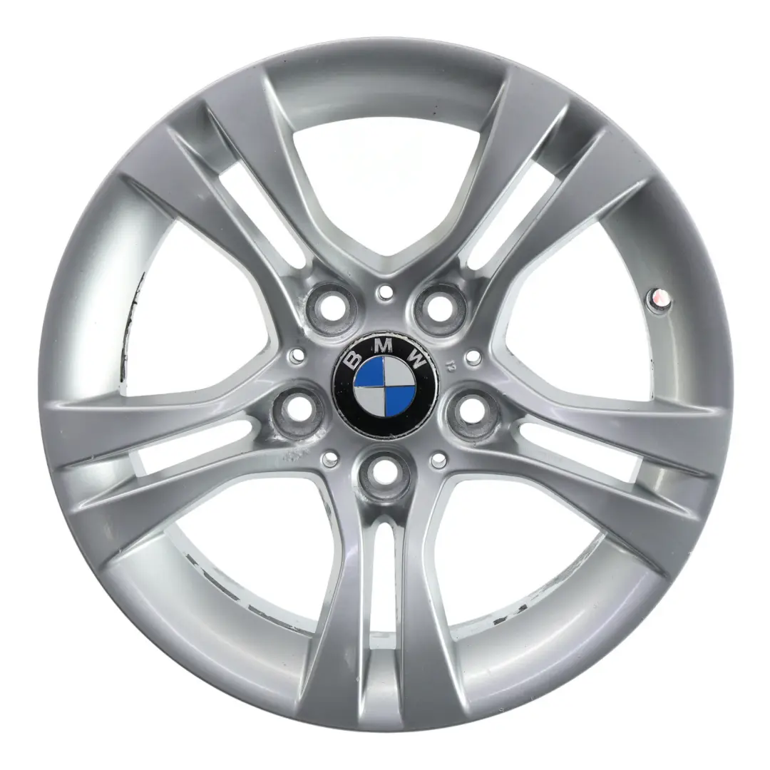 Srebrna Felga Aluminiowa 16" 268 7J ET:31 do BMW E90 E91 o numerze 6780907 BMW E90 E91 Srebrna Felga Aluminiowa 16" 268 7J ET:31 - SKU 6780907-6 - Numer Części 6780907