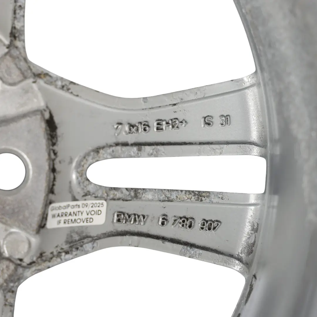 BMW E90 E91 Srebrna Felga Aluminiowa 16" 268 7J ET:31 - SKU 6780907-6 - Numer Części 6780907