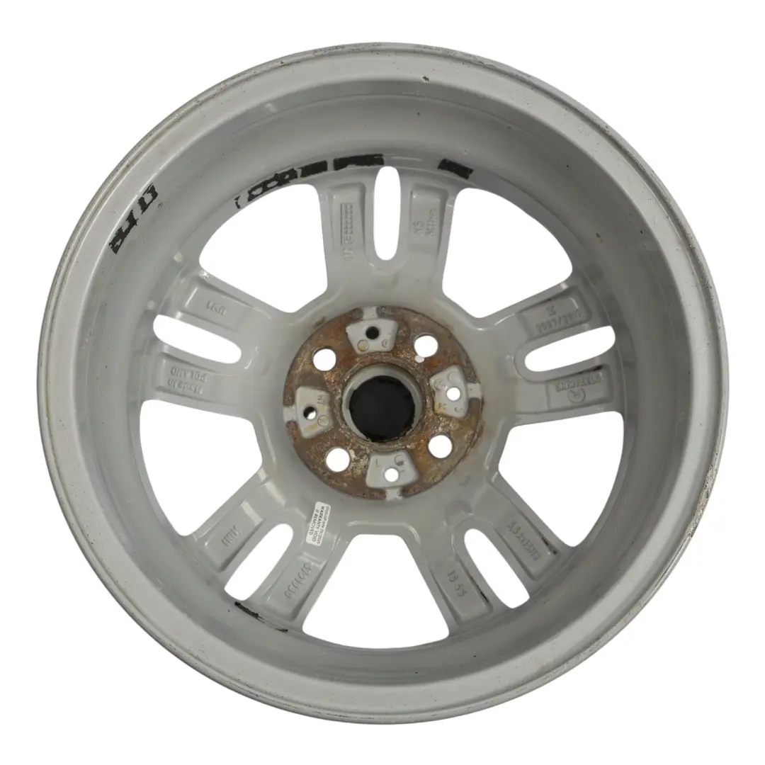 Alloy Rim 15" ET:45 5,5J 5-Star Twin Spoke 118 to Mini Cooper One R56 Silver Wheel with Part number 6791930 Mini Cooper One R56 Silver Wheel Alloy Rim 15" ET:45 5,5J 5-Star Twin Spoke 118 - SKU 6791930-2 - Part number 6791930