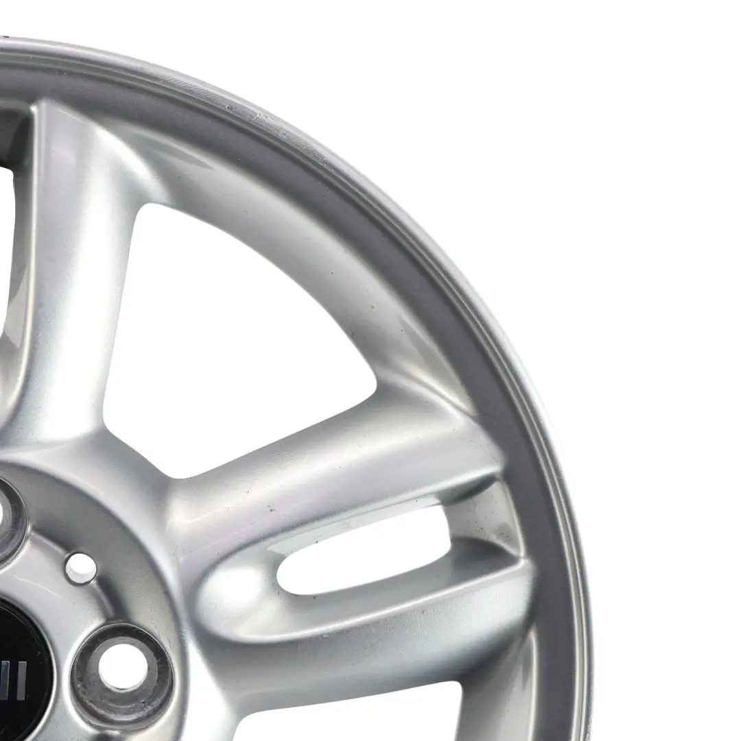 Alloy Rim 15" ET:45 5,5J 5-Star Twin Spoke 118 to Mini Cooper One R56 Silver Wheel with Part number 6791930 Mini Cooper One R56 Silver Wheel Alloy Rim 15" ET:45 5,5J 5-Star Twin Spoke 118 - SKU 6791930-2 - Part number 6791930