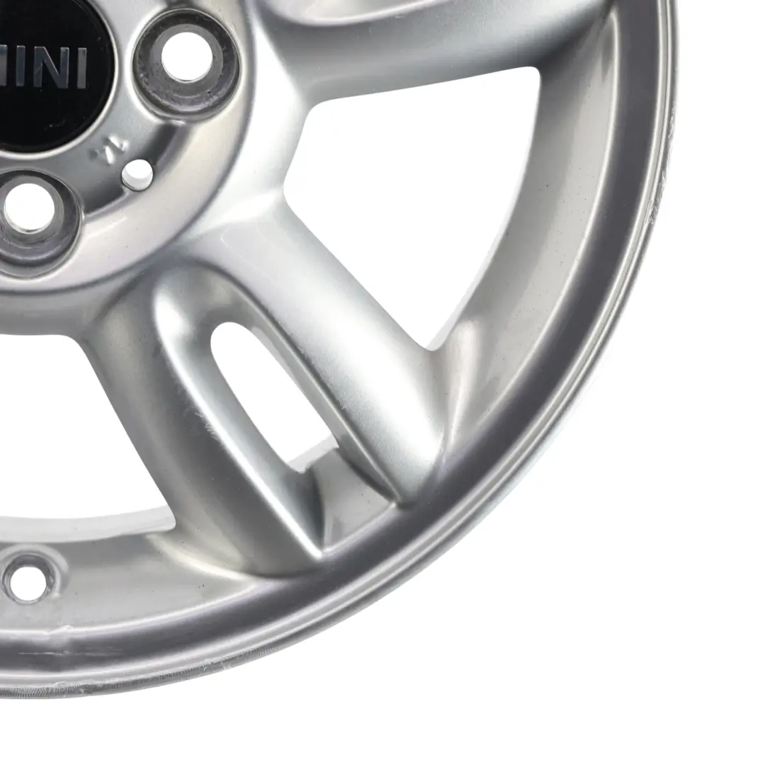 Alloy Rim 15" ET:45 5,5J 5-Star Twin Spoke 118 to Mini Cooper One R56 Silver Wheel with Part number 6791930 Mini Cooper One R56 Silver Wheel Alloy Rim 15" ET:45 5,5J 5-Star Twin Spoke 118 - SKU 6791930-2 - Part number 6791930
