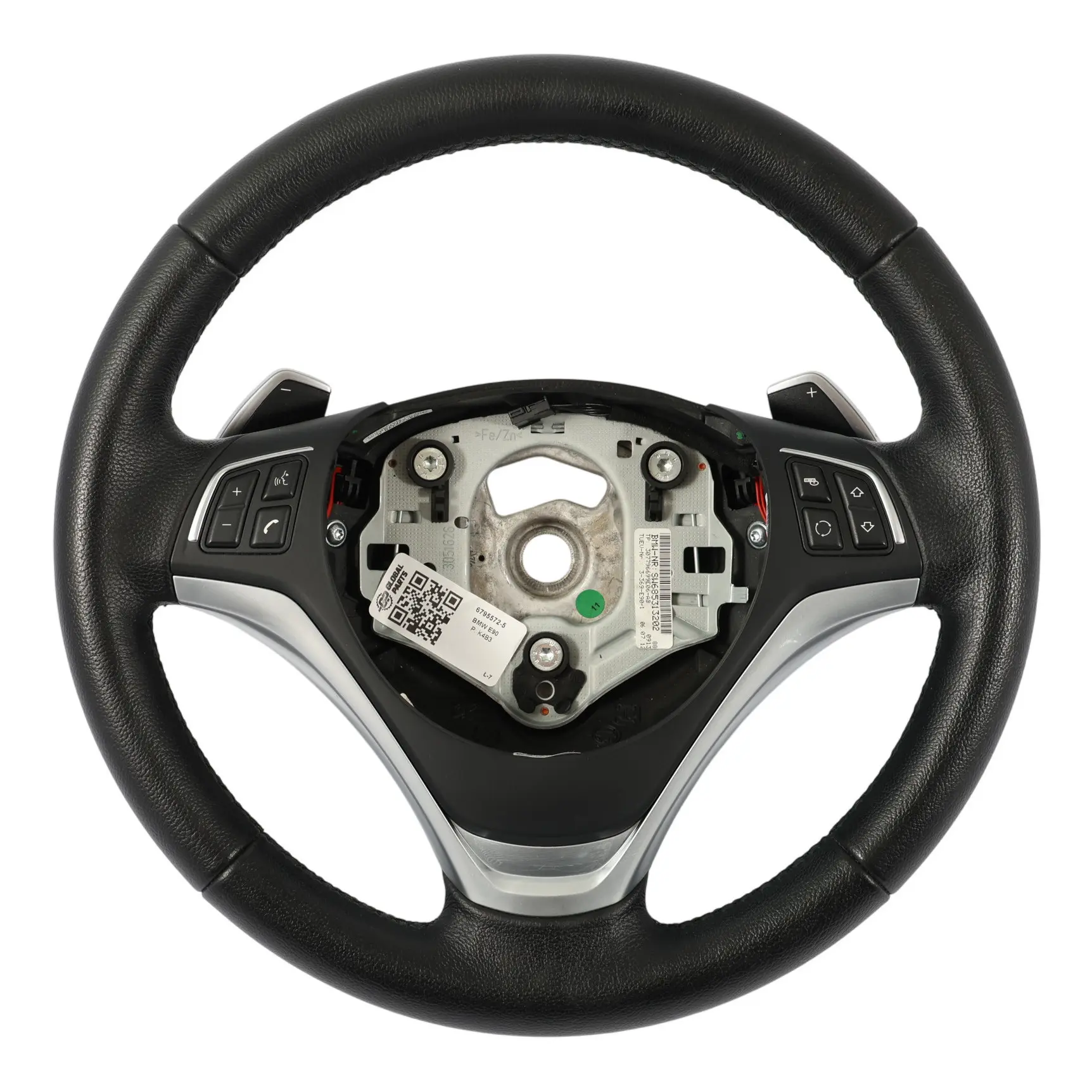 Volante sportivo BMW E87 E90 E91 Paddle multifunzione in pelle nera 6795857