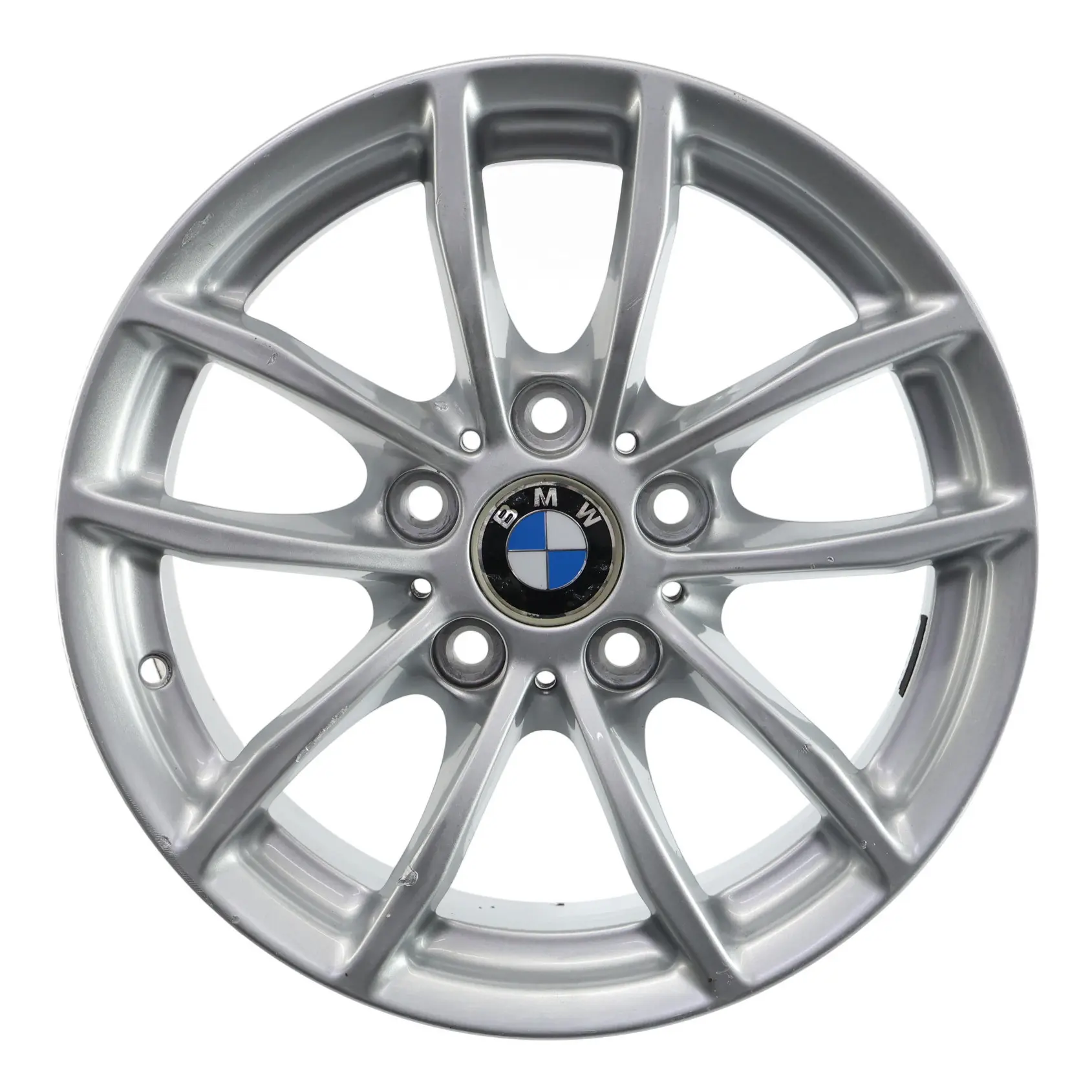 BMW F20 F21 F22 Argento Cerchio AlluMini o Alufelge 16" Raggi V 378 7J 6796202