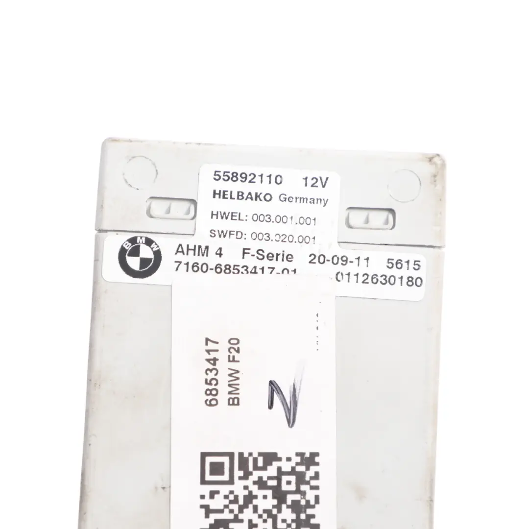 Tow Bar Trailer Towing Control Module Unit AHM 4 to BMW F01 F10 F20 F30 with Part number 6853417 BMW F01 F10 F20 F30 Tow Bar Trailer Towing Control Module Unit AHM 4 - SKU 6853417 - Part number 6853417