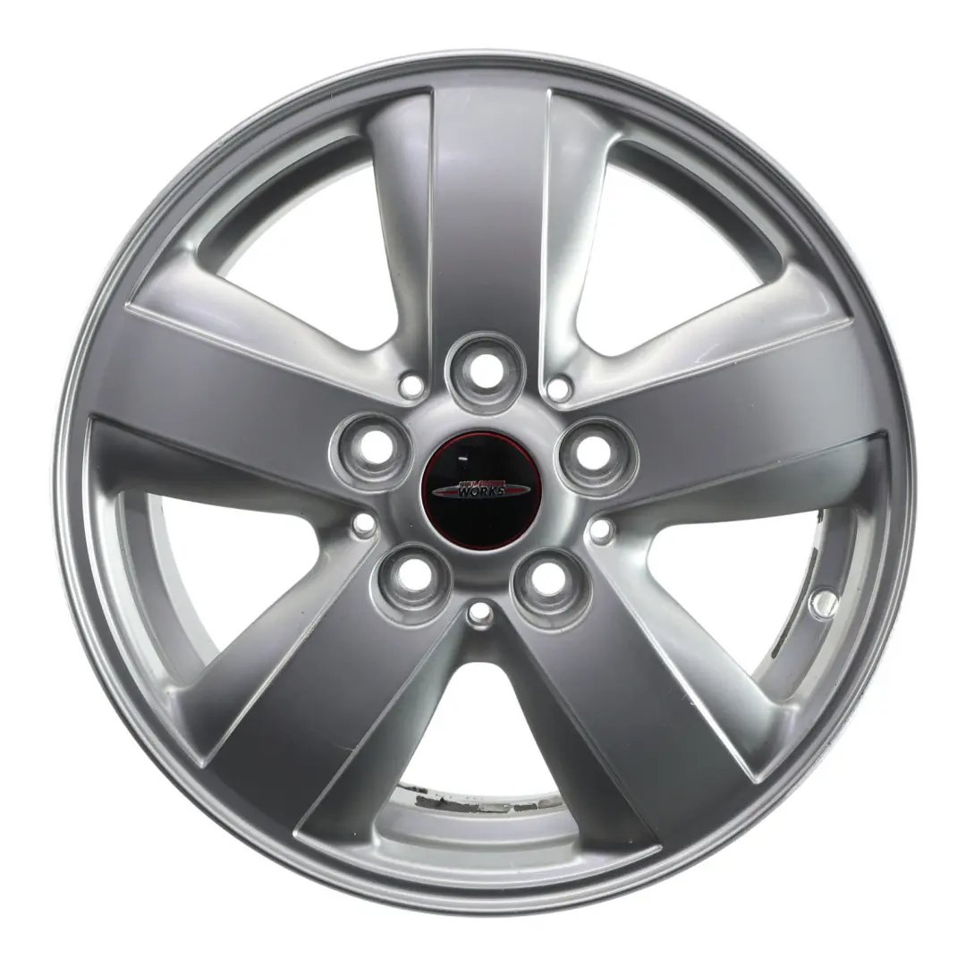 Alloy Rim 15" 5,5J ET:46 Heli Spoke 492 to Mini Cooper One F55 F56 F57 Wheel with Part number 6855101 Mini Cooper One F55 F56 F57 Wheel Alloy Rim 15" 5,5J ET:46 Heli Spoke 492 - SKU 6855101-1 - Part number 6855101
