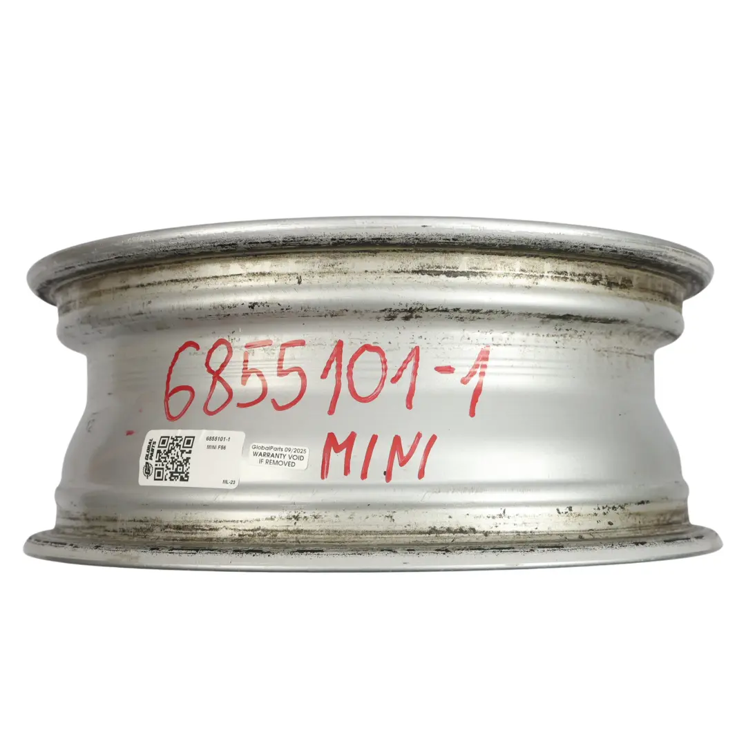 Alloy Rim 15" 5,5J ET:46 Heli Spoke 492 to Mini Cooper One F55 F56 F57 Wheel with Part number 6855101 Mini Cooper One F55 F56 F57 Wheel Alloy Rim 15" 5,5J ET:46 Heli Spoke 492 - SKU 6855101-1 - Part number 6855101