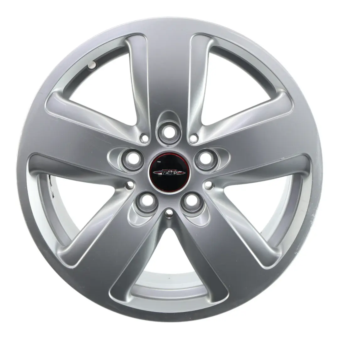 llanta de aleación de plata 16 "ET: 54 7J Revolite Spoke para Mini Cooper F54 con número de pieza 6856043 Mini Cooper F54 llanta de aleación de plata 16 "ET: 54 7J Revolite Spoke - SKU 6856043-1 - Número de pieza 6856043