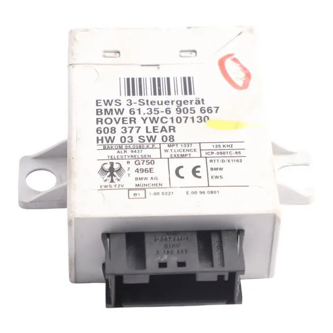 BMW E46 E53 E83 EWS 3 III ECU Immobiliser Ignition Control Unit Module 6905667