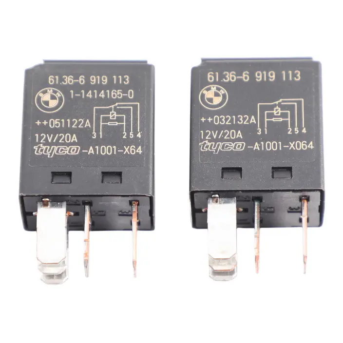 BMW E81 E82 E87 E88 E90 E91 E92 E93 F10 F11 F12 Schwarz Relais 5 Pin Set - SKU 6919113-1 - Teilenummer 6919113