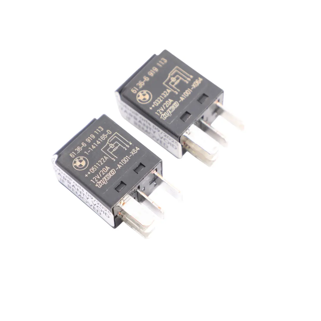 BMW E81 E82 E88 E90 E91 E92 F10 F11 Czarne Przekaźniki 5-Pinowe Set - SKU 6919113-1 - Numer Części 6919113