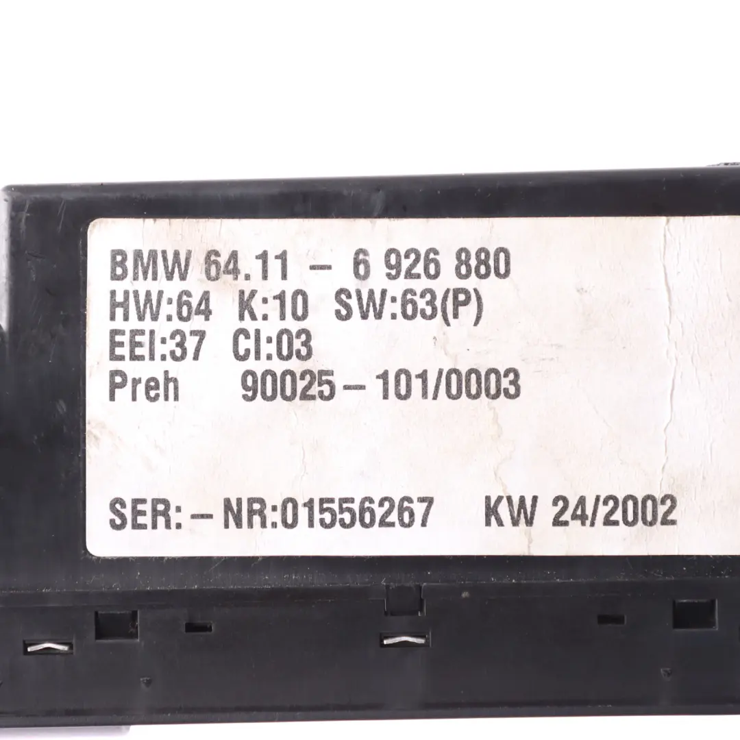 A/C Air Conditioning Climate Control Heater Panel to BMW X5 E53 Automatic with Part number 6926880 BMW X5 E53 Automatic A/C Air Conditioning Climate Control Heater Panel - SKU 6926880-1 - Part number 6926880