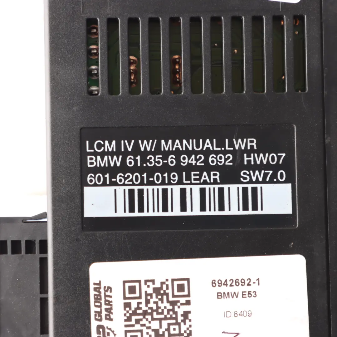 Light Check Module Control Unit ECU Lear Xenon LCM IV to BMW X5 E53 with Part number 6942692 BMW X5 E53 Light Check Module Control Unit ECU Lear Xenon LCM IV - SKU 6942692-1 - Part number 6942692