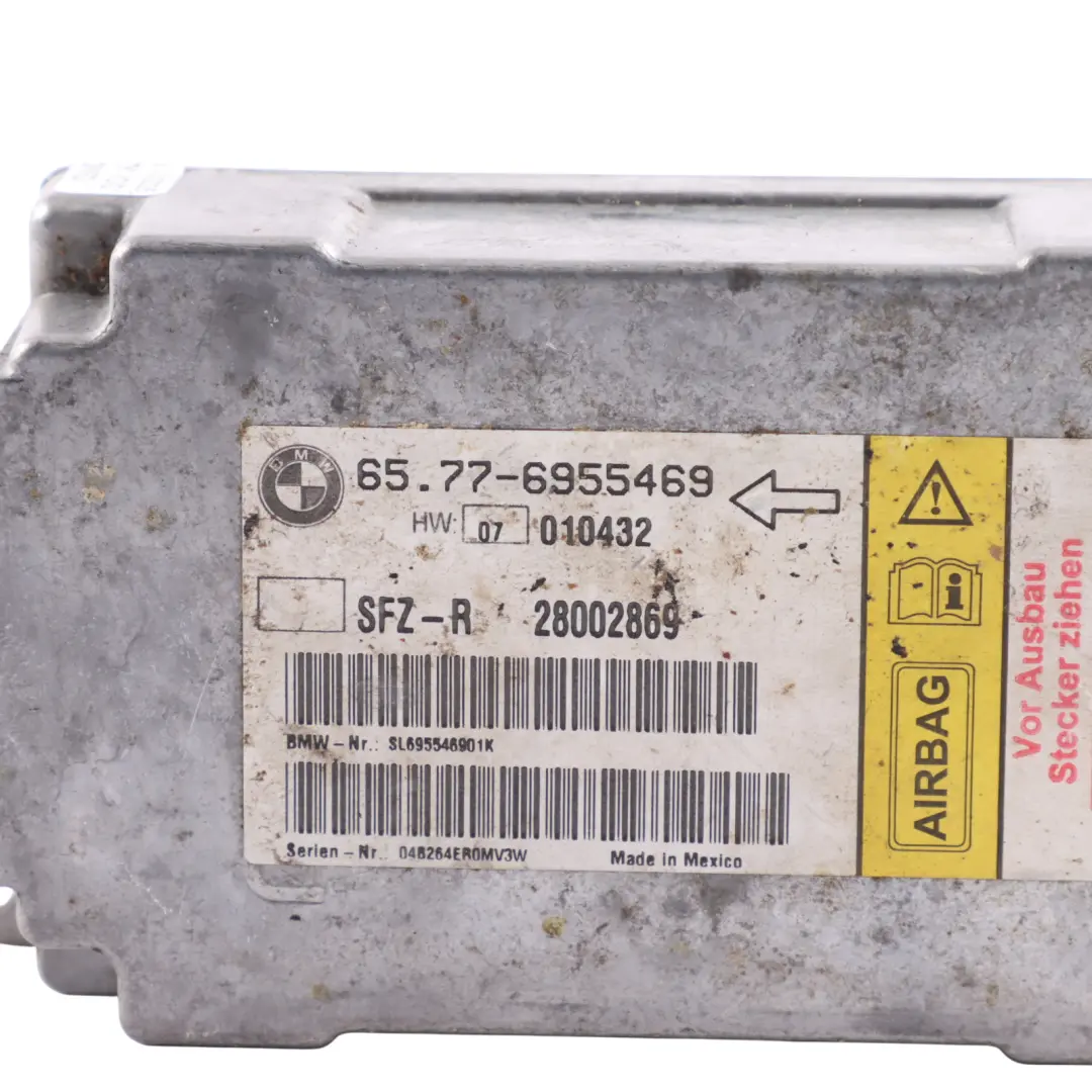 Module ECU Control Unit Centre Vehicle Sensor to BMW E64 Air with Part number 6955469 BMW E64 Air Module ECU Control Unit Centre Vehicle Sensor - SKU 6955469 - Part number 6955469