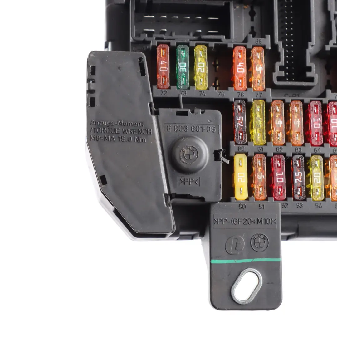 Distribution Fuse Relay Box Rear to BMW 5 6 Series E60 E61 E63 E64 1 Power with Part number 6956505 BMW 5 6 Series E60 E61 E63 E64 1 Power Distribution Fuse Relay Box Rear - SKU 6956505-1 - Part number 6956505