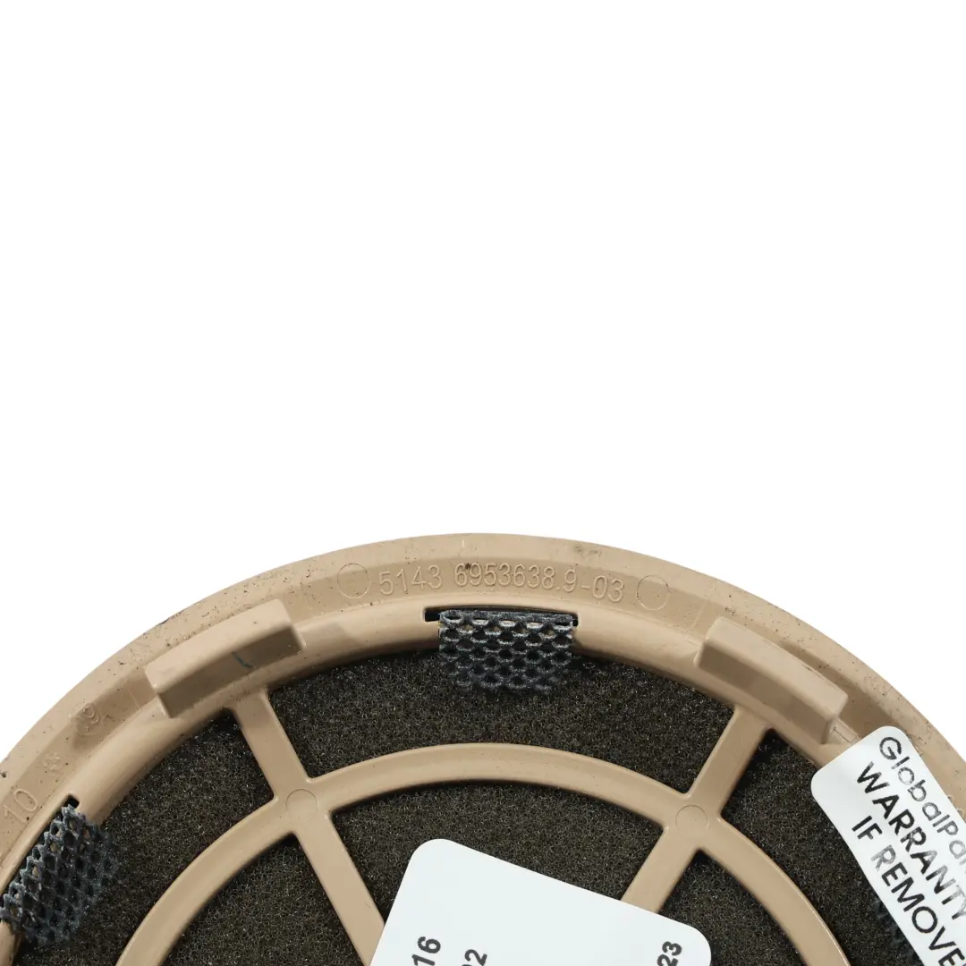 Lateral Panel Loudspeaker Cover Trim Right O/S Beige 6953638 to BMW E92 E93 Rear with Part number 6975516 BMW E92 E93 Rear Lateral Panel Loudspeaker Cover Trim Right O/S Beige 6953638 - SKU 6975516 - Part number 6975516