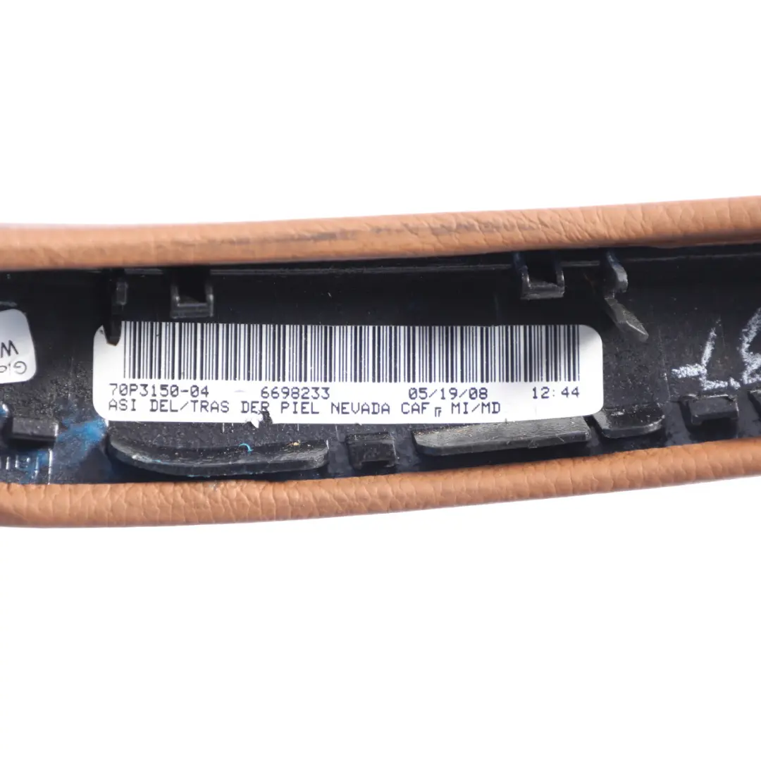 BMW X5 E70 Door Card Grab Handle Trim Panel Rear Right O/S Brown Leather - SKU 6970174 - Part number 6970174