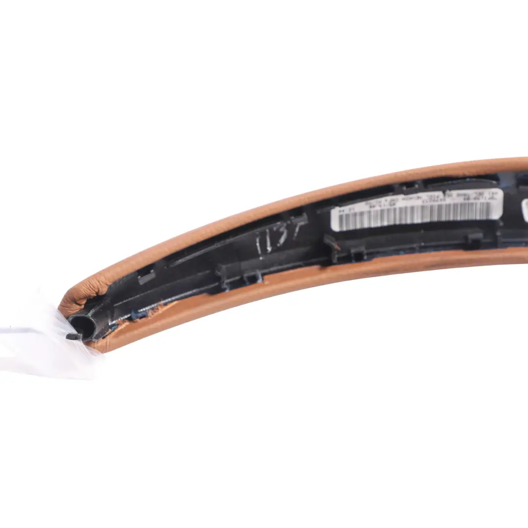 Door Card Grab Handle Trim Panel Rear Right O/S Brown Leather to BMW X5 E70 with Part number 6970174 BMW X5 E70 Door Card Grab Handle Trim Panel Rear Right O/S Brown Leather - SKU 6970174 - Part number 6970174